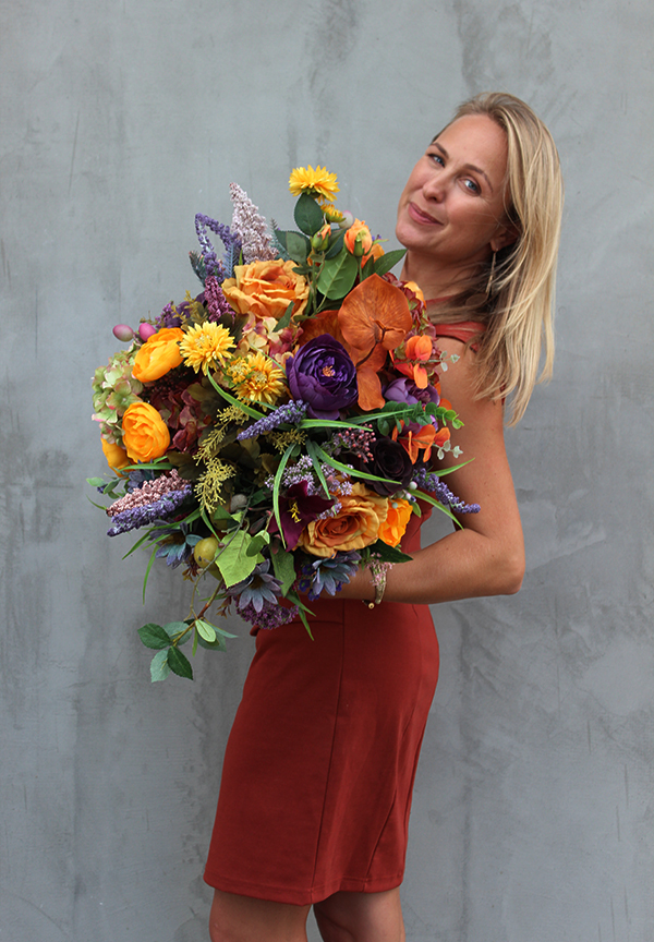 barwny kosz Jesienna Zorza, wym.64x44x44cm 