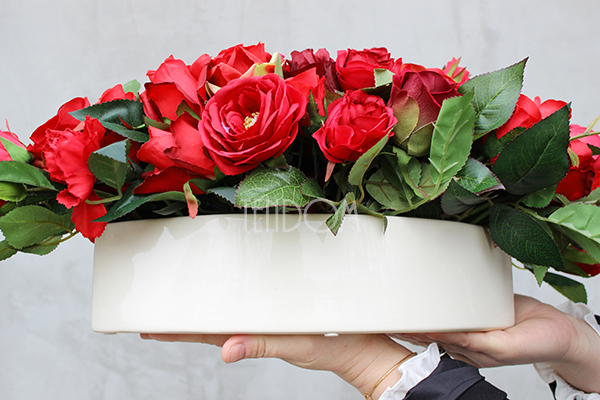 bukiet / kwiatowa kompozycja Ekskluzywna Czerwień, wys.22cm