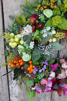 bardzo efektowny wianek Biały Kwiat, śr.38cm 