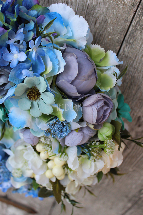 Blue Meadow, dekoracja / wianek na drzwi, śr.33cm