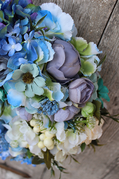 Blue Meadow, dekoracja / wianek na drzwi, śr.33cm