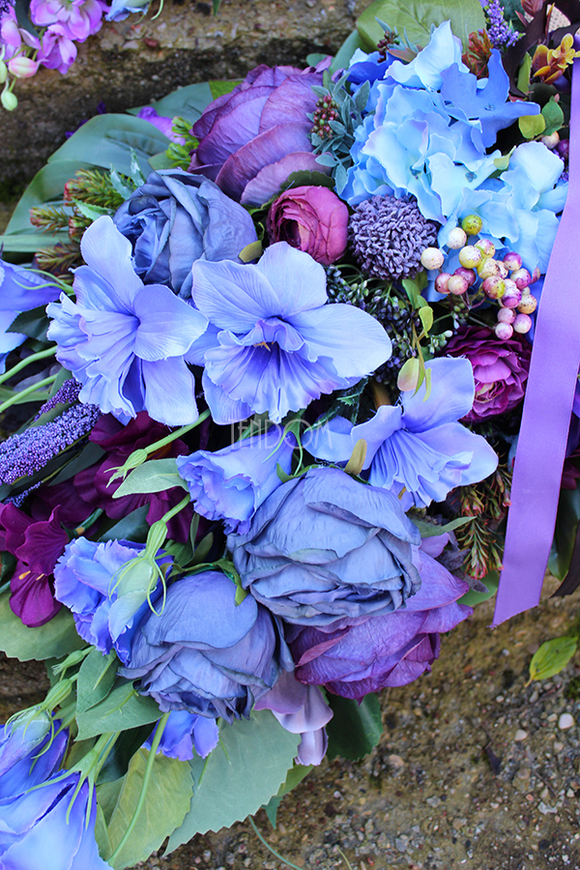 dekoracja nagrobna + bukiet Lukrecja Premium komplet, wym.90cm 