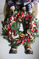 Bożonarodzeniowa Tradycja, zimowy wianek, śr.40cm  