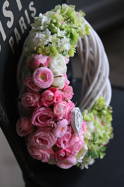 Dellano, wiosenny wianek na drzwi, śr.33cm