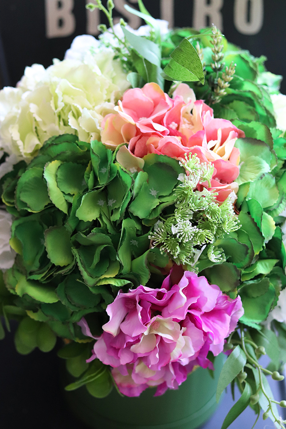 flowerbox Gertano w zielonym pudełku, wys.50cm