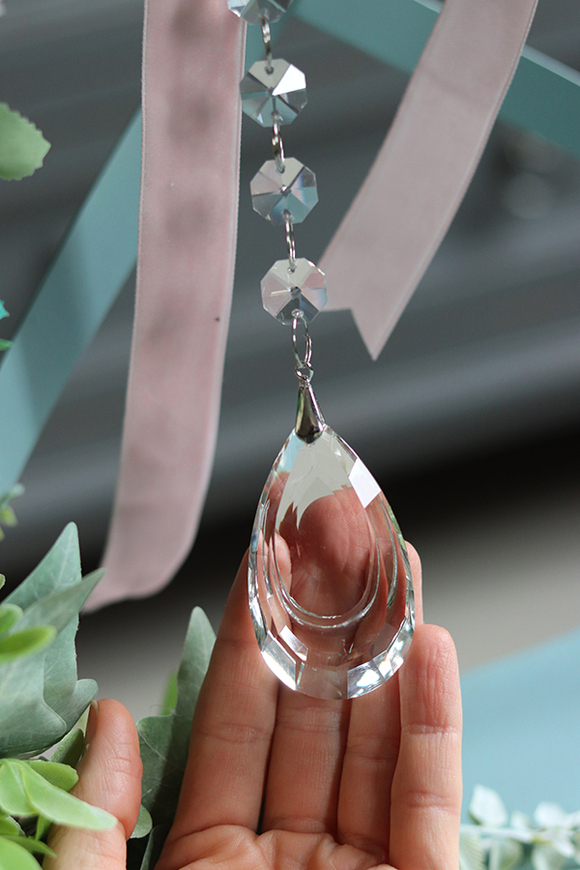 atrakcyjny wianek na drzwi na obręczy, Subtelle Spring, śr.56cm