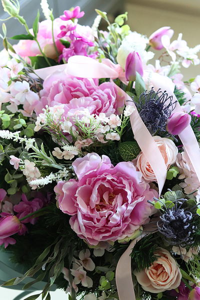 Nerona Pink, wysokiej jakości kompozycja nagrobna, wym.78x46cm