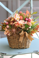 ciepły kosz pełen kwiatów, Yvena, wym.27x26x24cm 