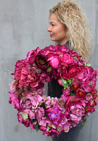 bardzo gęsty wianek na drzwi Noella, śr.50cm  