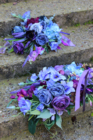 dekoracja nagrobna + bukiet Lukrecja Premium komplet, wym.90cm 