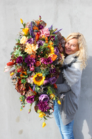 dekoracja / wiązanka nagrobna Jesienna, dł.100cm