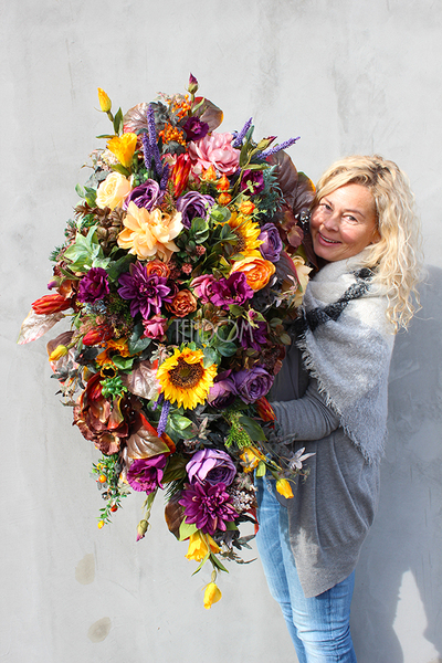 dekoracja / wiązanka nagrobna Jesienna, dł.100cm