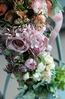 atrakcyjny wianek na drzwi na obręczy, Subtelle Spring, śr.56cm