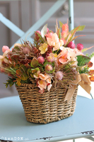 ciepły kosz pełen kwiatów, Yvena, wym.27x26x24cm 