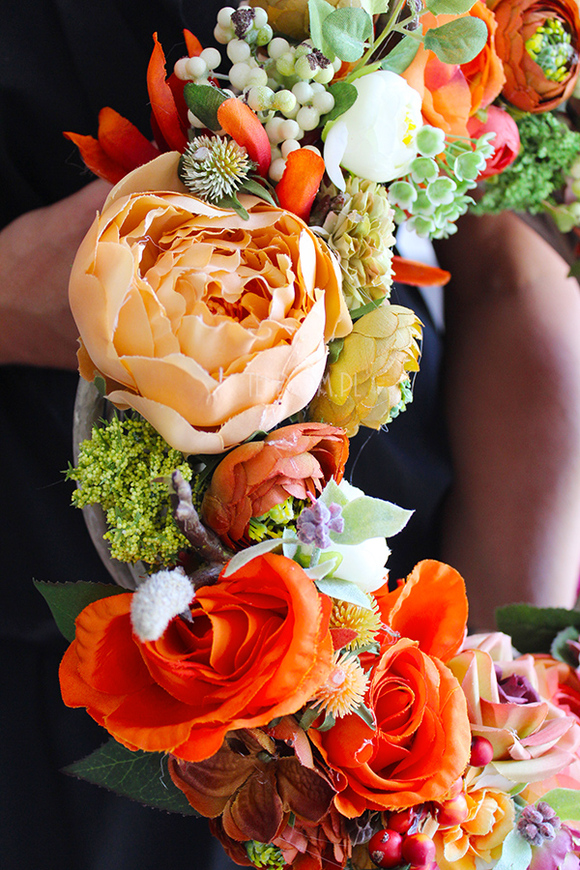 dekoracyjny wianek Orange Moments, śr.36cm