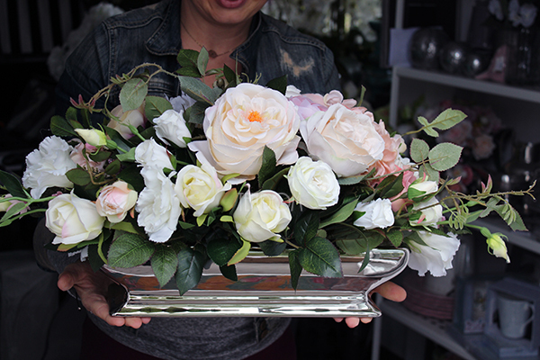 elegancka kompozycja kwiatowa / bukiet Pink Palladium 2, dł.55cm