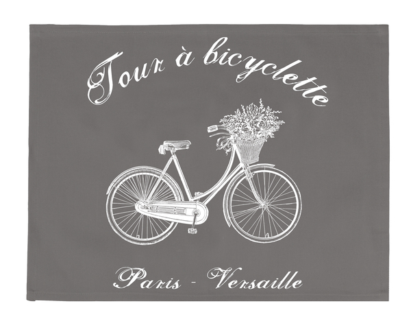 serwety na stół dekoracyjne szare Bicyclette 2 szt.
