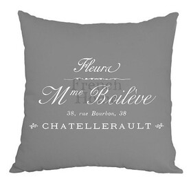 poduszka dekoracyjna szara Madame 43x43cm
