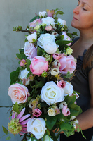 Abella kompozycja kwiatowa na stół, wys.26cm