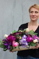 Violet Exclusive kompozycja kwiatowa / bukiet, wys.23cm, szer.65cm