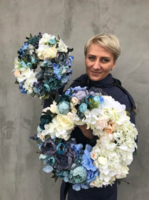 dekoracyjny wianek Caryca Blue Big, śr.43cm