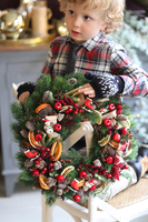 Bożonarodzeniowa Tradycja, zimowy wianek, śr.40cm  