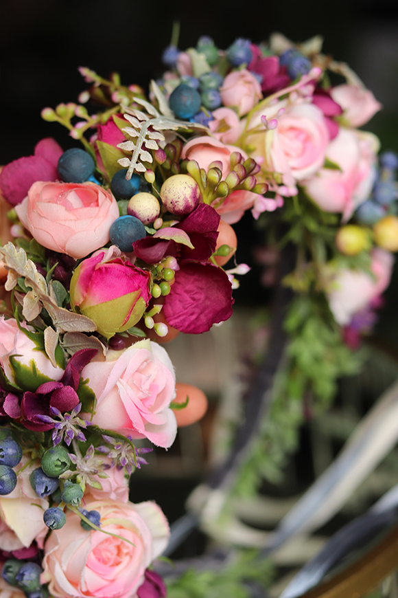 Amadeo, wianek na głowę z jagodami, rozmiar uniwersalny