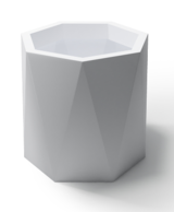 Ceres, geometryczna donica, biała, wys.50xśr.57cm