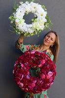 bardzo bogaty wianek na drzwi, Tivoli, śr.45cm