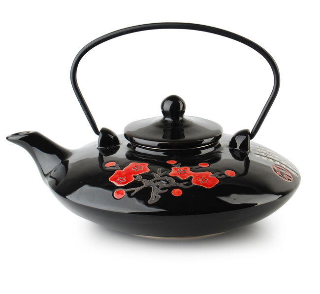 Nippon Black Flowers, ceramiczny imbryk / dzbanek do herbaty, poj.680ml
