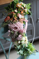 atrakcyjny wianek na drzwi na obręczy, Subtelle Spring, śr.56cm