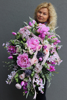 Nerona Pink, wysokiej jakości kompozycja nagrobna, wym.78x46cm