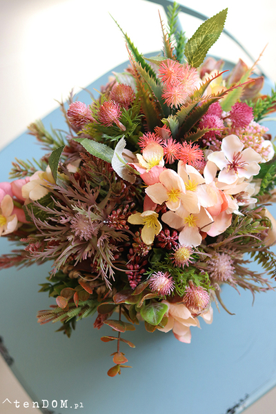 ciepły kosz pełen kwiatów, Yvena, wym.27x26x24cm 