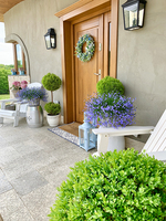 Błękitna Łąka, dekoracyjny wianek na drzwi, śr.46cm