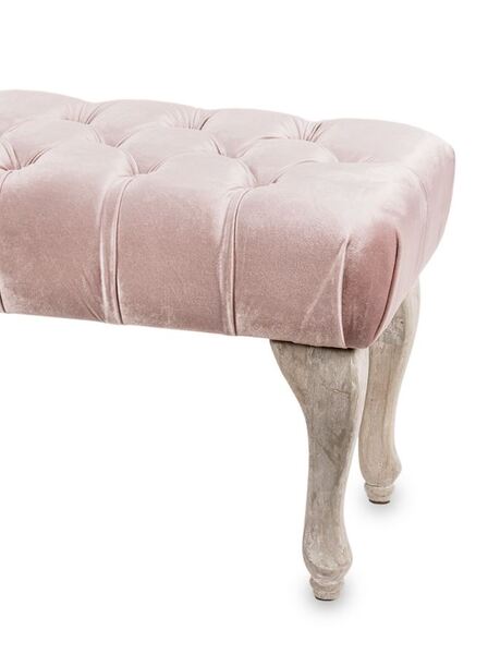 Celebration Pink, ława z aksamitnym obiciem, wym.41x100x41cm