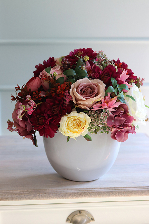 Camilla Bordo, kompozycja kwiatowa / bukiet w donicy Cinderella, wys.32cm