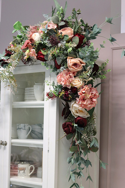 dekoracyjna narożna girlanda, Bordolina, wym.120x100cm