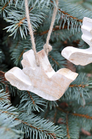 zawieszki drewniane ptaszki 2 szt.