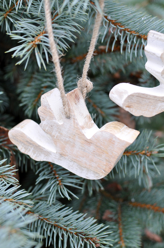 zawieszki drewniane ptaszki 2 szt.