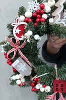 wyjątkowy wianek na drzwi, Domeczek, śr.35cm