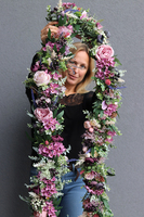 fioletowa girlanda kwiatowa, Moko Fiolettina 2, dł.100cm    