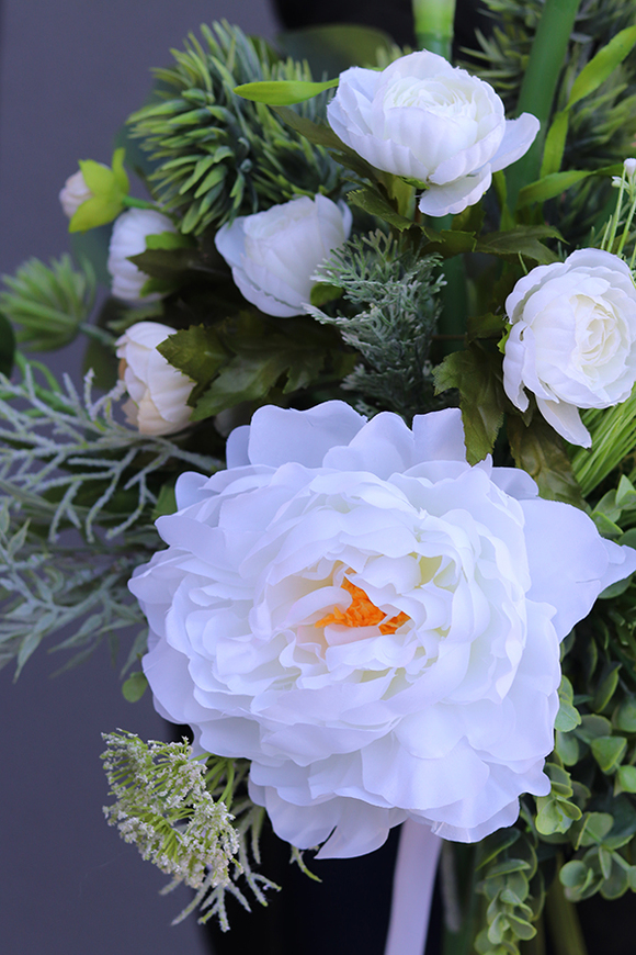 nagrobny bukiet z kallą, Kallito Biel, wys.58cm 