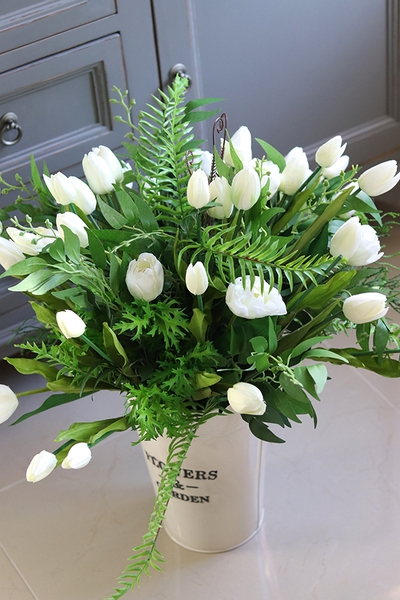 kompozycja kwiatowa z tulipanami, Wiosenna Melodia, wys.60cm