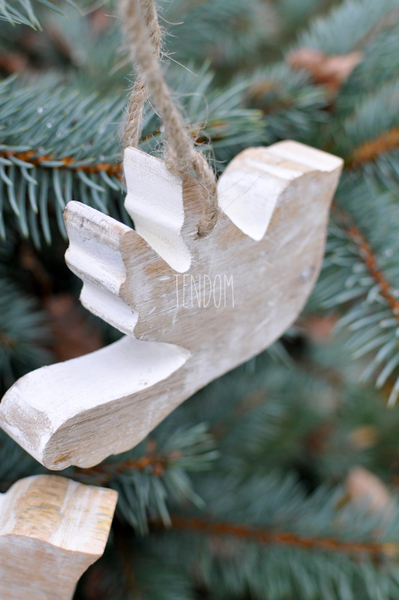 zawieszki drewniane ptaszki 2 szt.