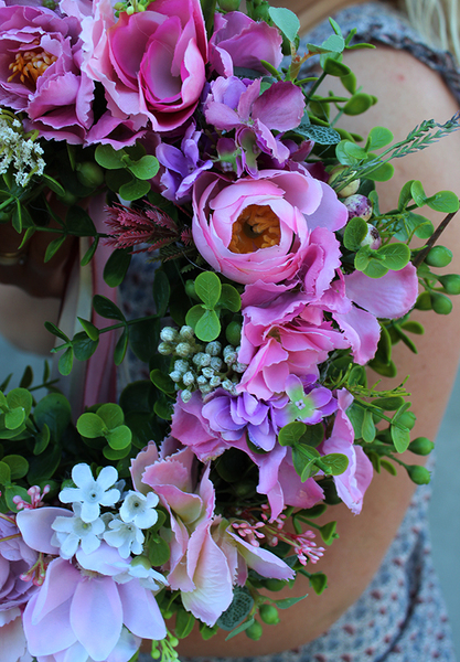 bajeczny wianek na drzwi Różowa Kraina, śr.30cm  