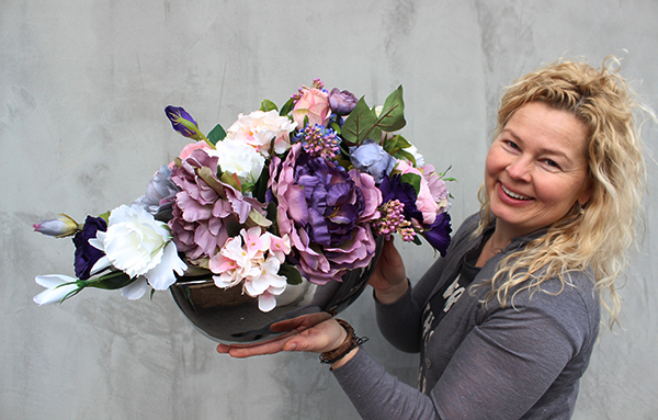 Ketro kompozycja kwiatowa / bukiet, wys.34cm