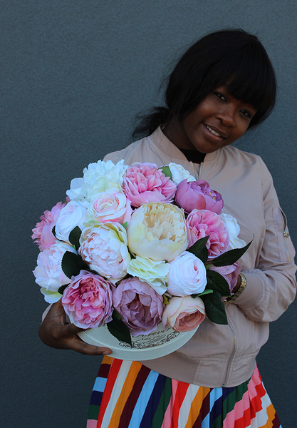 Ewela, bukiet / flowerbox / kompozycja, wys.30cm