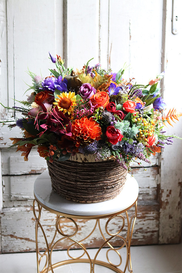 barwny jesienny kosz, Nerta, wym.44x75cm 