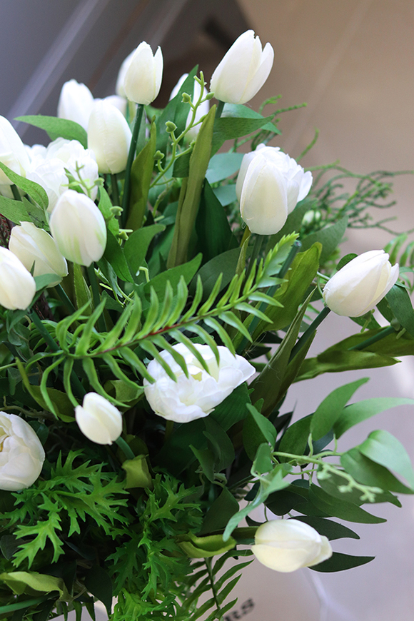 kompozycja kwiatowa z tulipanami, Wiosenna Melodia, wys.60cm