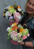 Klementyna Small New, 1 szt., kompozycja kwiatowa / bukiet / flowerbox wys.23cm